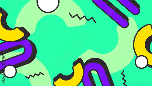 Vibrant abstract artwork with blue, orange, and green shapes. Perfect for web design, backgrounds, or modern art prints.