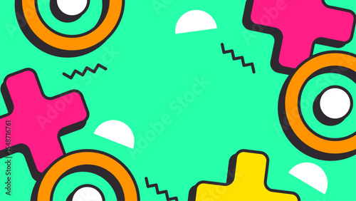 Bright green abstract colorful shapes suitable for websites, backgrounds, print materials, and digital design projects in need of vibrant visuals.