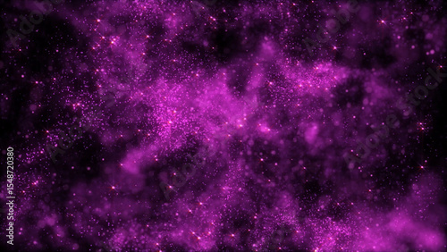 Abstract Purple Nebula with Sparkling Stars Against a Dark Background Space Illustration captivating abstract image