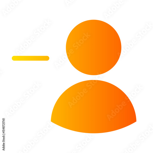 delete friend gradient icon