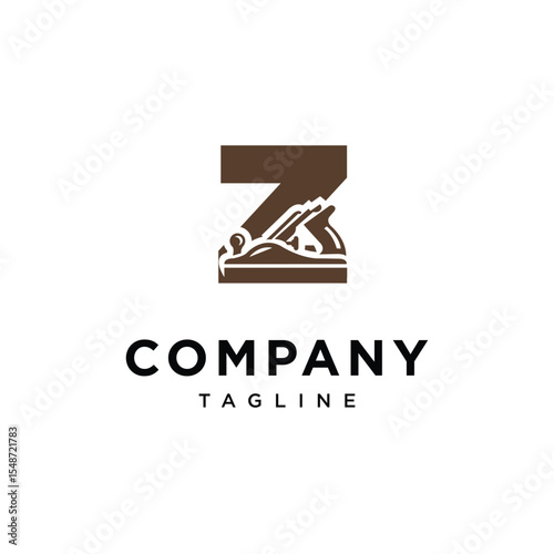 Letter Z Wood Planer Logo Icon Vector