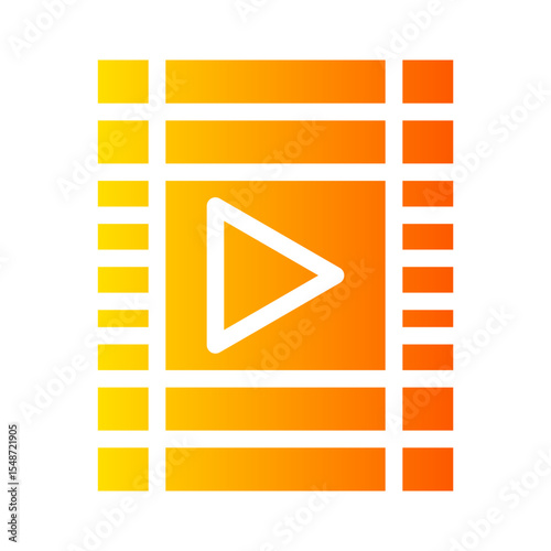 video file gradient icon
