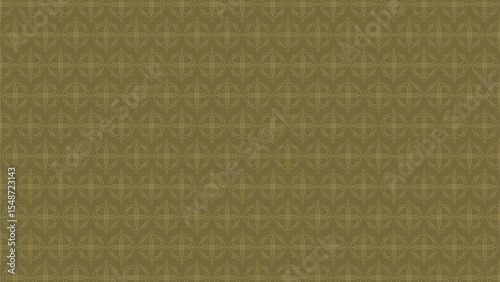 seamless decorative cross mandala. Line art vector  in bright gold