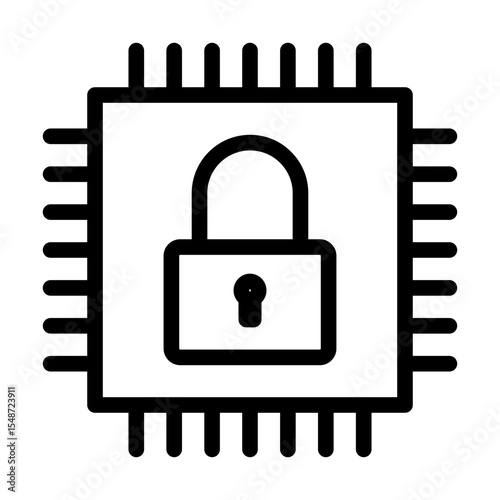 cpu line icon