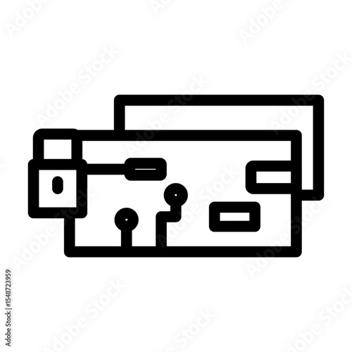 credit card line icon