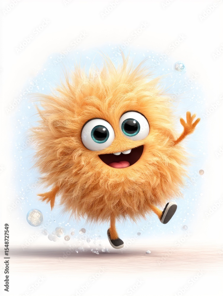 Fototapeta premium Fluffy, joyful character