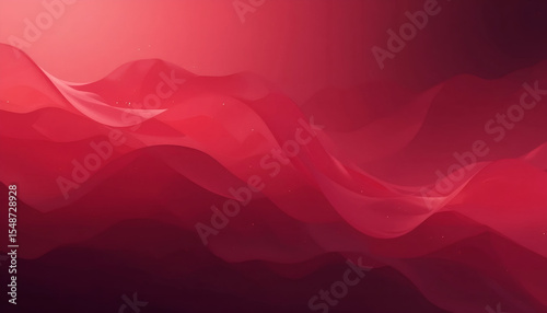Fototapeta Naklejka Na Ścianę i Meble -  Abstract Wavy Fluid Background with Deep Red and Maroon Gradients