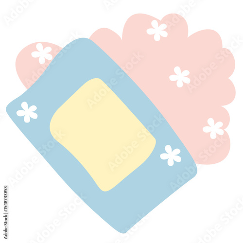  A tissue box with a flower design, perfect for home, office, and hygiene-related themes, representing convenience and cleanliness.