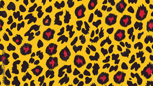 Leopard seamless pattern. Animal print. Wide vector background. stock illustration