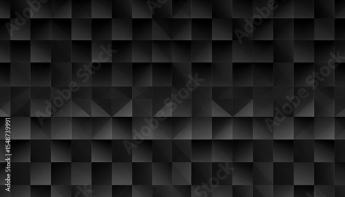 Black Abstract 3D Texture – Dark Geometric Background