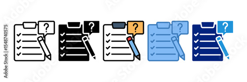Questionnaire  Icon Element For Design
