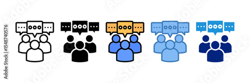 Group Discussion Icon Element For Design
