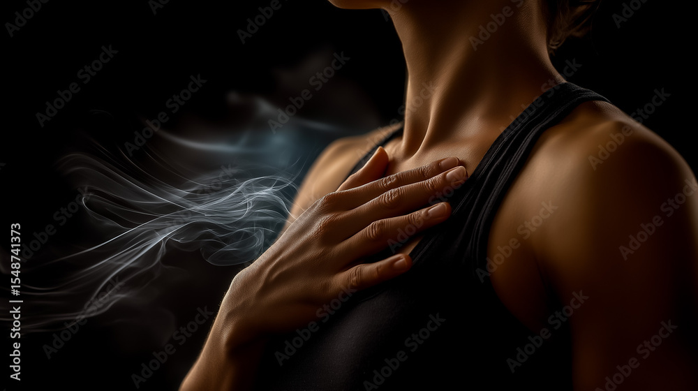 Obraz premium Person Taking Mindful Breath