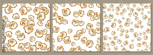 Vector Salted Popcorn seamless patterns