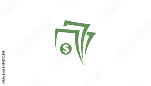 Illustration vector of cash money for finance business logo design template element