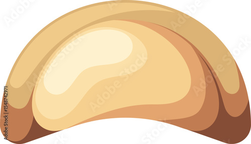 Dough dumpling food vector illustration