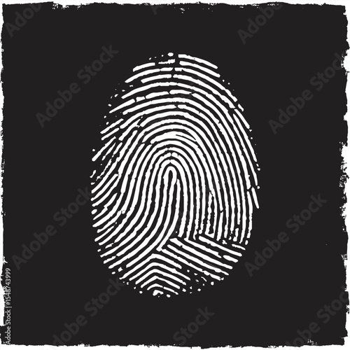 Vector Fingerprint Scanning icon.