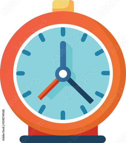 Colorful illustration of an alarm clock depicting timing management and a reminder of deadlines.