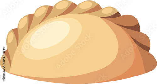 Vareniki national dish vector illustration