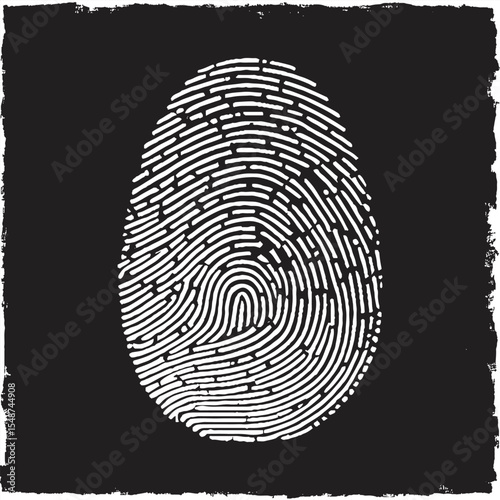 Vector Fingerprint Scanning icon.