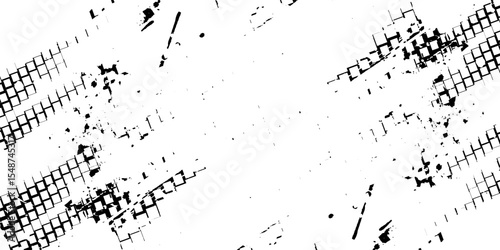 Black and white grunge vector line background. Abstract illustration background. Grunge grid background pattern
