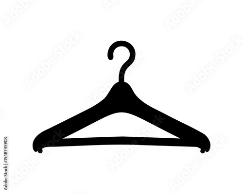 Hanger icon, Clothing hanger silhouette vector, Coat rack symbol, Clothes hanger vector