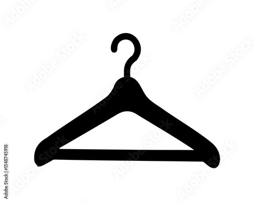 Hanger icon, Clothing hanger silhouette vector, Coat rack symbol, Clothes hanger vector
