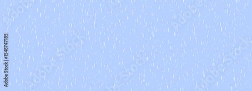 Falling rain seamless pattern. Repeating pouring rain texture. Repeated water drops background. Vertical downpour wallpaper. Sleet, hail or snow precipitation concept. Bad rainy weather. Vector