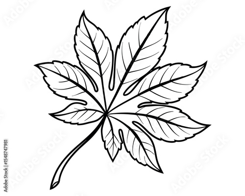Leaf's intricate design: A detailed depiction of a leaf, showcasing the veins and delicate structure