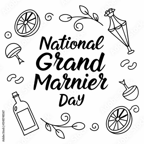 NATIONAL GRAND MARNIER DAY vector illustration