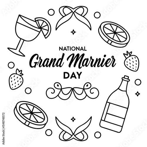 NATIONAL GRAND MARNIER DAY vector illustration