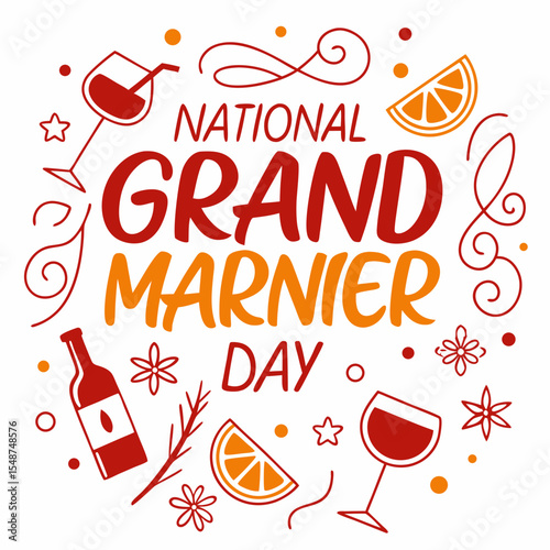 NATIONAL GRAND MARNIER DAY vector illustration