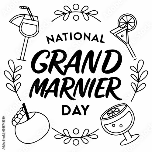 NATIONAL GRAND MARNIER DAY vector illustration