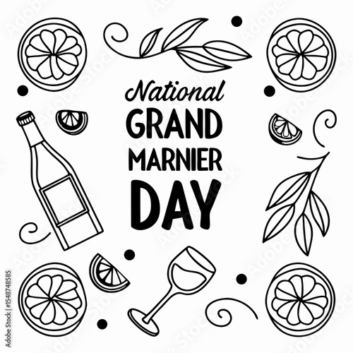 NATIONAL GRAND MARNIER DAY vector illustration