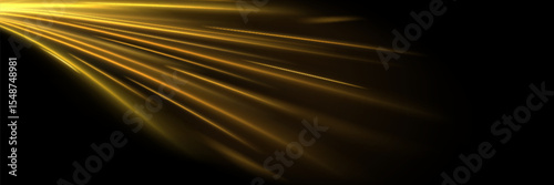 Golden shiny spiral wave sparks. Curved yellow speed line twirl. Glittering wavy trail. Swirling dynamic neon circle. Magic gold whirlwind with flare sparkles. Glow swirl light bokeh effect.