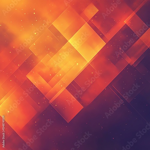 Abstract digital art featuring vibrant orange and purple geometric shapes, ideal for modern design projects.