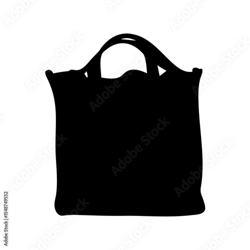 Bag silhouette vector, Shopping bag silhouette vector illustration 