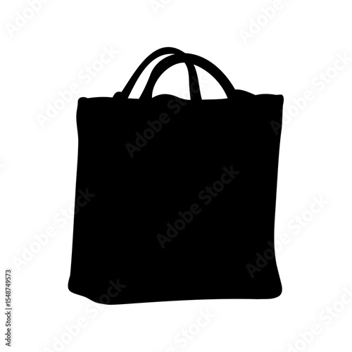 Bag silhouette vector, Shopping bag silhouette vector illustration 