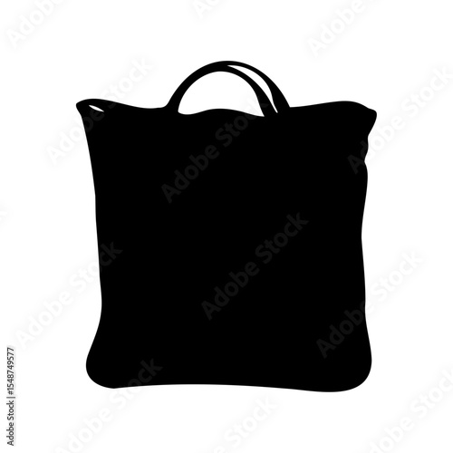 Bag silhouette vector, Shopping bag silhouette vector illustration 