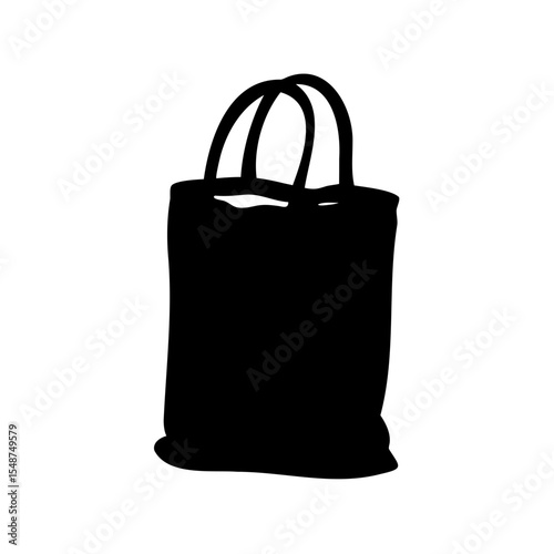 Bag silhouette vector, Shopping bag silhouette vector illustration 