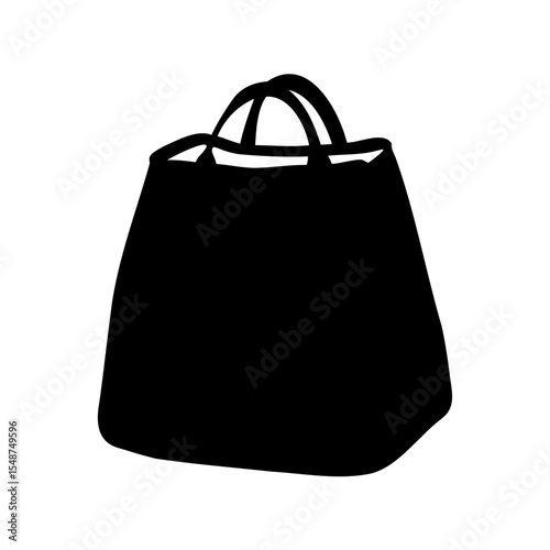 Bag silhouette vector, Shopping bag silhouette vector illustration 
