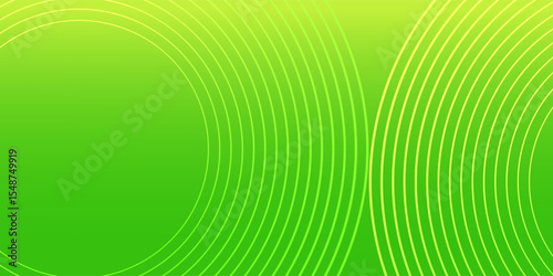 Green gradient abstract banner template. Vector circles minimal background for presentations, party events, web header