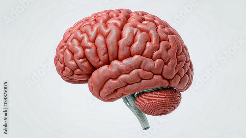Intricate 3d illustration of brain anatomy details