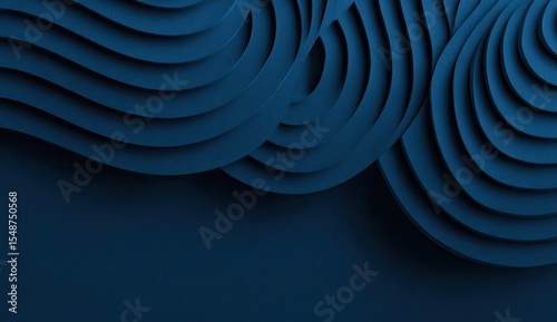 Indigo Swirls on Tranquil Depth Backdrop