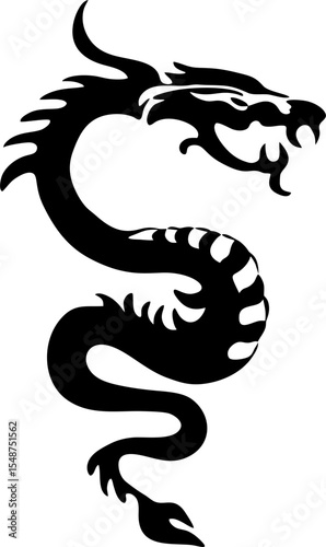 Dragon logo icons. Ancient mythical serpent symbol. Mythological beast sign. Vector illustration