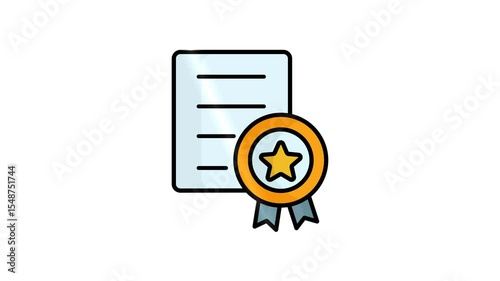 Experience icon animated. animated icon related to business. suitable for user interface, provide visual feedback and more. alpha channel, transparent background