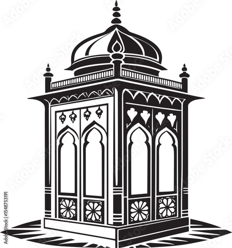 vector illustration of an ancient greek temple