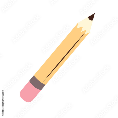A cute pencil, ideal for writing, drawing, and art projects, representing creativity and school supplies with a fun and playful design.