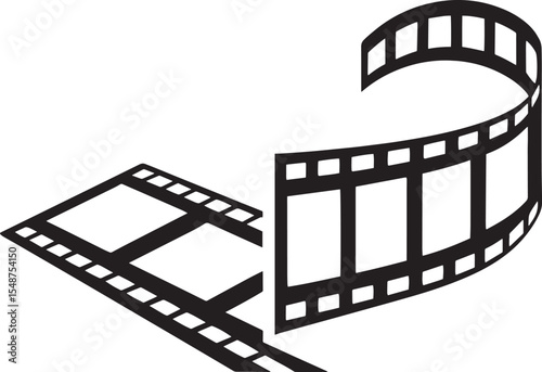 film strip isolated on white