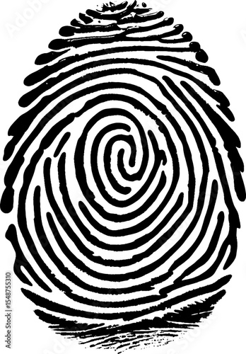 Fingerprint icons. Vector finger print touch ID illustration. Verification code. 